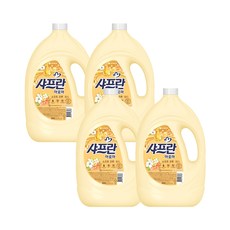 샤프란 시어버터 섬유유연제 소프트코튼 본품, 3.1L, 4개입