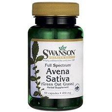 USA 직구 Swanson Avena 하루 한알 Sativa 400 mg Green Oat Grass 60캡슐 1팩, 수량, 상세참조