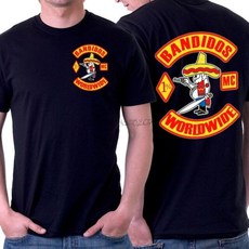 Bandidos 오토바이 클럽 남자 o 넥 t 셔츠 100% 코 튼 tshirt 여름 티셔츠 유로 크기 MetaGraph