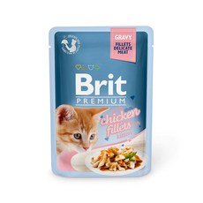 브릿 프리미엄 캣 파우치 85g 고양이 습식사료, 그레이비 키튼 닭고기