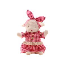네이처타임즈 양 인형, 17cm, 레드 체크 원피스