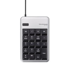 ELECOM 엑셀 맞춤 숫자판 키패드 TK-TCM011, TK-TCM011SV, 실버