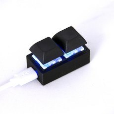 매크로키보드 2 버튼 프로그래밍 가능 미니 지원 linux windows macos 마이크로 usb 마우스 핫 키 기계식 사용자 정의, 자기를 가진 빨강, 2m 케이블