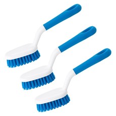크린아이 다용도바닥 청소솔, 화이트+블루, 3개입