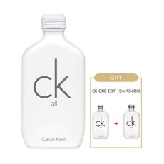 [정품]CK ALL EDT + CK ONE EDT 미니어처 15ml 2개, 100ml+ck one 미니어처 2개
