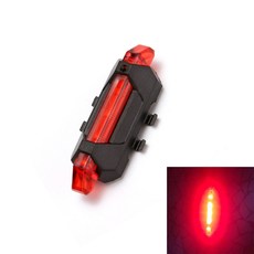 USB 충전식 자전거 라이트 방수 전방 후방 미등 사이클링 안전 경고등 액세서리, [09] tail light red