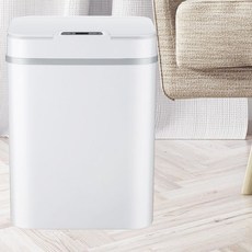 가정용 스마트 쓰레기통 센서 버튼 킥 3가지 열림작동 12L[충전형], 블랙