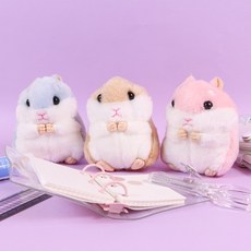 아트박스/갓샵 귀여운 햄스터 햄찌 키링 인형 11cm [동물 햄토리 봉제 가방 열쇠 키홀더 고리인형], 브라운