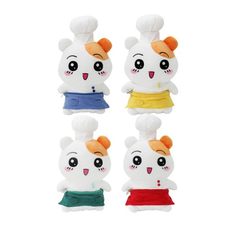 에비츄 인형 요리사 캐릭터 인형 햄스터 봉제인형25cm 중형, 에비츄요리사25cm-그린