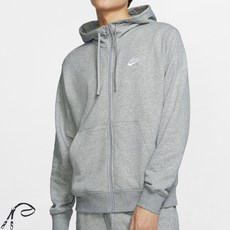 나이키 CLUB 풀집업 봄가을 후드티 그레이 + PG스트랩줄