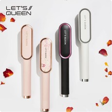 레츠원 빗고데기 Z100 아이롱 고데기 매직기(헤어미스트동봉), 핑크