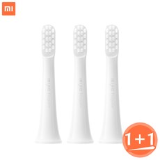 샤오미 미지아 T100 음파 전동칫솔 칫솔모 1+1+1 총9개, 화이트+화이트