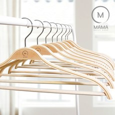 마마행거 프리미엄 논슬립 벤트우드 원목옷걸이 10P, 벤트우드 Medium (42.5cm)
