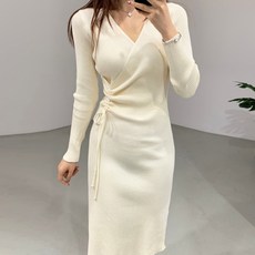 [레티고] 슬림 라인 골지 니트 원피스