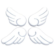 블럭마트 문콕방지 엔젤윙 도어가드, 화이트, 4개입