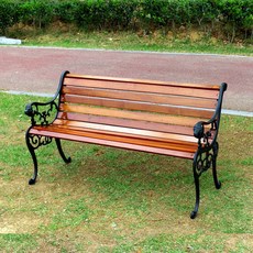 하늘창 뉴사자벤치 야외벤치 정원 가든 2인용 목재 공원벤치 원목 카페 테라스(+앙카포함)