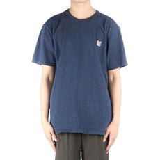 메종키츠네 [메종키츠네] 22SS 남성 폭스헤드 반팔 티셔츠 (IM00111KJ0008 NAVY MELANGE)
