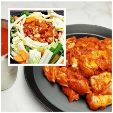 캠핑 춘천식 매콤달콤 부드러운 닭다리살 양념 닭갈비 2kg/4kg, 2kg