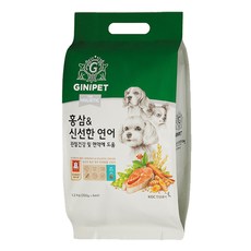 지니펫 전연령 생선 홀리스틱 홍삼 & 신선한 연어 관절건강 반려견사료, 1.2kg, 1개