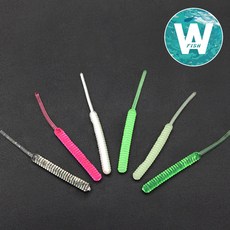청룡조구 비비사딘 볼락웜 풀치웜 베이비사딘 뽈락, 04.야광 초록-1.5