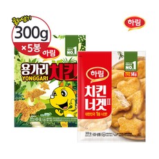 [하림] [냉동] 용가리치킨x300g 5개 or 치킨너겟2 300gx5개 택1, 선택:용가리치킨 300g×5개, 상세 설명 참조, 상세 설명 참조