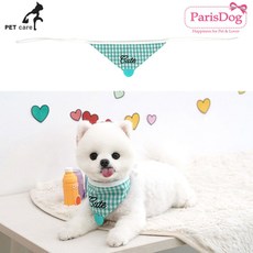 BK패리스독 하트 턱받이 (그린), 본상품