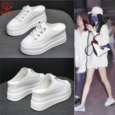셀럽당 여자 통굽 뮬 슬리퍼 운동화 블로퍼 스니커즈 8cm