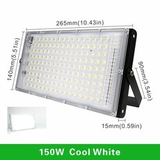 IP65 방수 등급 150W 100W 50W Led 투광 조명등220 옥외 조명 라이트조경 야외 방수 조명 정원 램프, 150W Cool White_220V