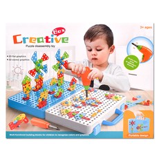 엘제트 조립 블럭 공구 세트 188피스 5834, 혼합색상
