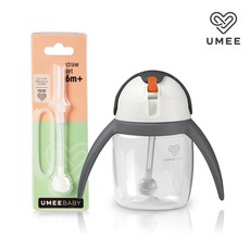 [유미] 이지그립 펭귄빨대컵(240ml)+리필빨대 (색상선택), 펭귄컵 블루(240ml)