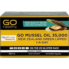 (뉴질랜드) 고헬씨 고 머셀 초록입 홍합 오일 35000 60캡슐 GO HEALTHY MUSSEL OIL- New_Zealand Green Lipped Mussels
