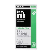 남성 멀티비타민 종합비타민 미네랄 영양제 비타민 B1 B2 B6 B12 아연 마그네슘 옥타코사놀 마카 산수유 남편 부모님 직장인 활력 영양제 30대 40대 50 남자영양제 추천, 1개, 60캡슐