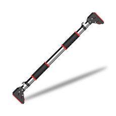 블루선 무타공 가정용 도어 헬스 문틀 철봉 풀업바 72-92cm, 실버
