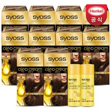 NEW 사이오스 올레오 크림 새치 염색제 10개+여행용샴푸2개, 2-N 스파클링브라운 x 10개