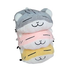 성업플러스 햄스터 쿠션 인형 3종 45cm 동물 애착, 옐로우