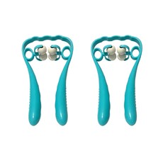 쇼핑죠이 뻐근한 뒷목 마사지기 2p + 투명후크, 1세트, 블루(마사지기)