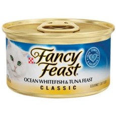 팬시피스트 화이트라벨 참치와 흰살생선 주식캔, 생선, 85g, 15개