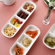 나눔접시 도자기 나눔 종지 3타입, 4절 나눔종지