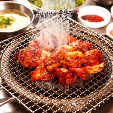 강고집 국내산 닭다리살 숯불 구이 춘천 닭갈비 1kg(3~4인분) 간장맛/매운맛 (캠핑 야식 술안주), 매운맛 2kg