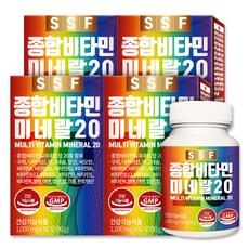 순수식품 종합 멀티 비타민 미네랄 20종, 90정, 4개