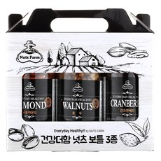 넛츠팜 건강더함 넛츠 보틀 3종 1호 선물세트, 550g, 1세트