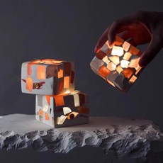 Our Home 천연 대리석 LED 무드등 밝기 조절 가능, 흰색