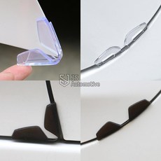 제네시스GV70 GV80 G90 G80 G70 도어가드 문콕방지 몰딩 투명엣지 모서리 일자 가드 보호커버 튜닝 문콕방지 커버 패드 용품, 모서리가드_블랙