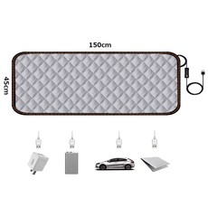 카자리코 DC 5V USB 1인용 나노카본 온열매트 전기장판 150cm X 45cm 차량용 낚시 캠핑용 전기방석 차박용 전기요, 퀼팅 그레이