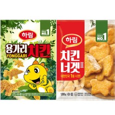 하림용가리 치킨1kg+치킨너겟1kg 용가리+오리지날너겟, 용가리 치킨1kg+치킨너겟1kg 인