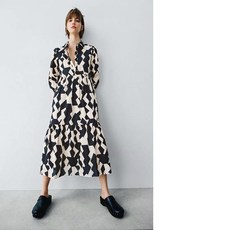 캐주얼 루즈핏 ZARA 자라 여성 격자 원피스