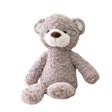 해솔 롱다리 곰 동물 캐릭터 바디필로우 애착인형, 브라운