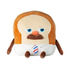 [육아어벤저스]브레드이발소 봉제인형 40cm 양복 패션 콧수염 식빵 nzcxw7786ea