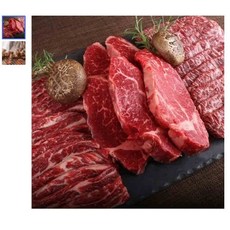 [가가한우]명품한우1++선물세트 한우모듬구이 등심 갈비살 채끝 부채 살치 업진 //치마 제비추리 삼겹살 목살 스테이크등심, 1++한우등심스테이크용600g