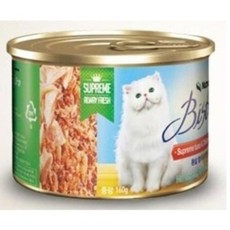 비스트로 고양이용 흰살참치와 닭안심 캔, 생선, 160g, 15개입